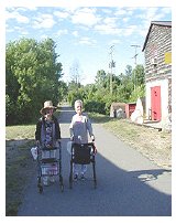 People walking on trail